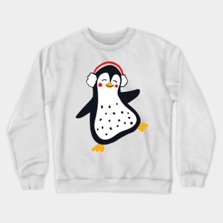 Dancing Penguins, Blue Crewneck Sweatshirt